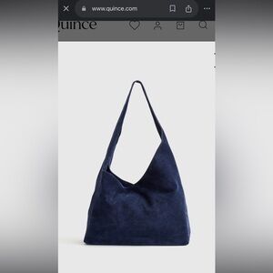 Blue suede slouch bag for the win.